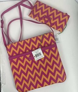 NWT Vera Bradley Slim & Trim HIPSTER Crossbody ZIGGY ZAGS purse & Trifold Wallet